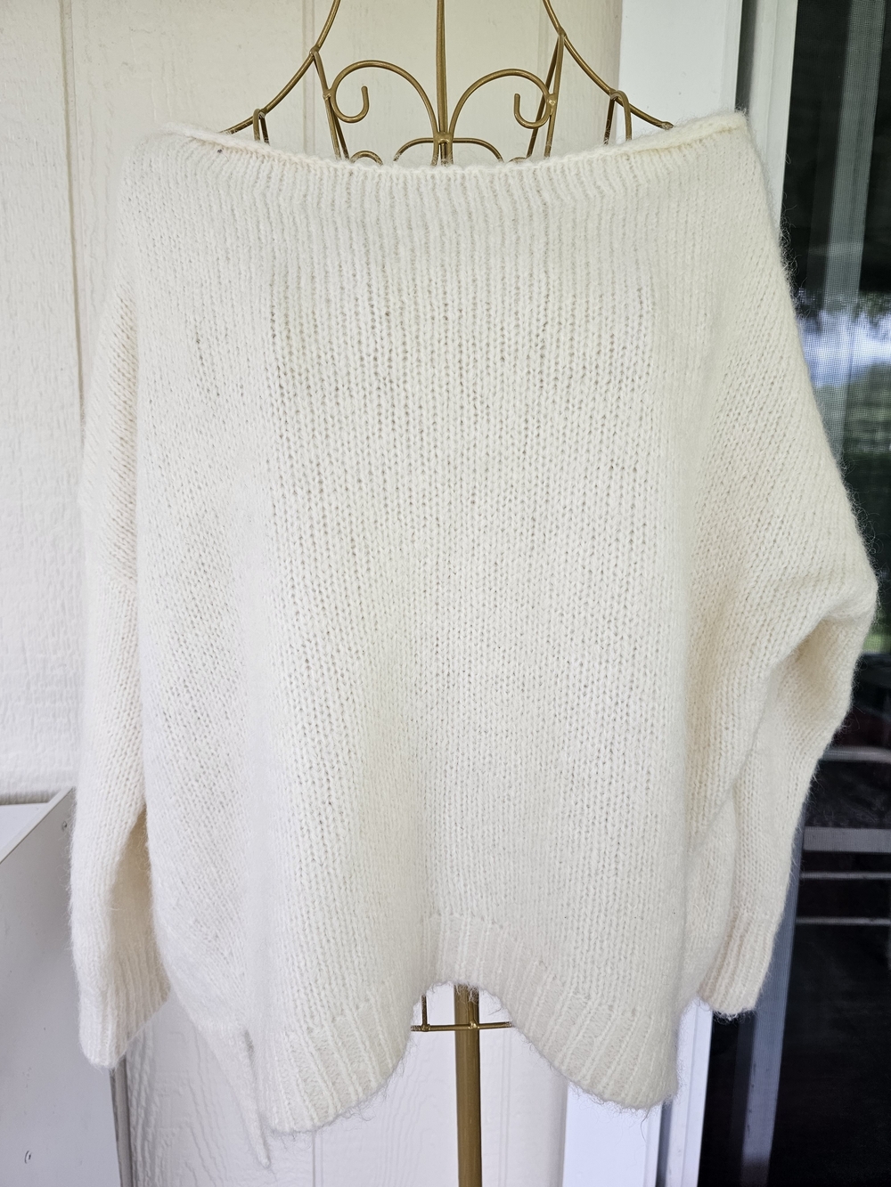 Juicy Couture Cream Oversized Mohair/Wool Sweater (XS/S)